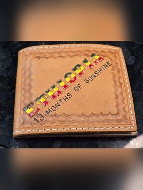 Vintage Hand-Tooled Leather Ethiopia Wallet - 13 Months of Sunshine Artisan